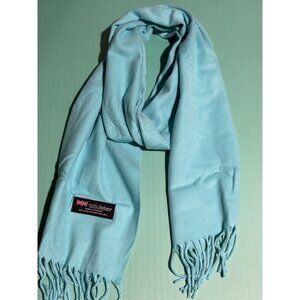 Beonon 100% Cashmere Winter Scarf  Scotland Powder Blue NEW